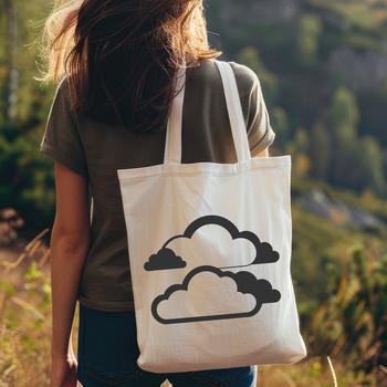 A high-resolution, scalable vector graphic (SVG) illustration of a white cloud against a light blue background.