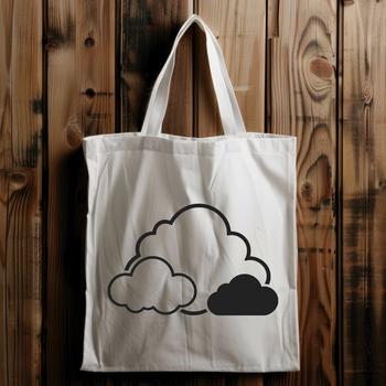 A stylized illustration of a cloud, created in vector format.