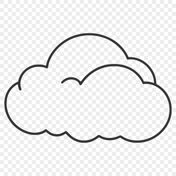 Cloud icon in vector format designed for various digital applications.