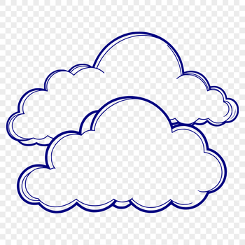 A simple white cumulus cloud in a modern vector design.