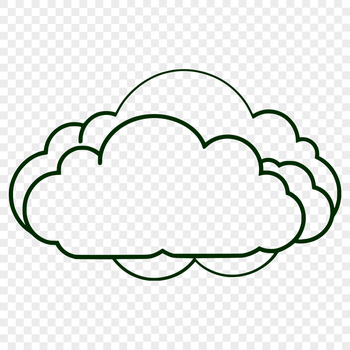A stylized illustration of a cloud used in vector design for various applications.