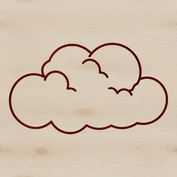 A graphic representation of a fluffy cloud in a digital format suitable for various design applications.