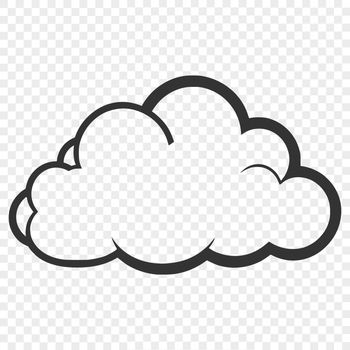 Cloud icon in vector format, suitable for graphic design projects and digital artwork.