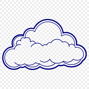 A white, fluffy cloud against a light blue sky.