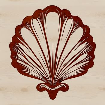 An SVG graphic representation of a seashell, ideal for use in cutting machines like the Cricut or laser cutters.