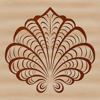 A vector representation of a seashell, ideal for creating custom designs with cutting machines or laser cutters.