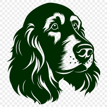 Illustration of a Cocker Spaniel's head in vector format.
