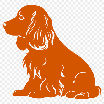 Stunning Sitting Cocker Spaniel Stencil