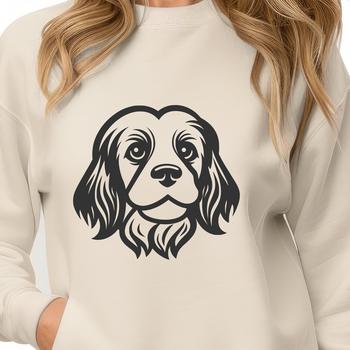 A high-quality illustration of a Cocker Spaniel dog's head, suitable for vector graphic design.