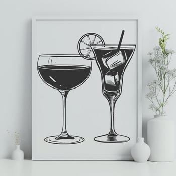 Creative Cocktail Vector Art