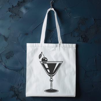 A glass filled with colorful liquids, garnished with a fruit slice, depicted in a clean vector design.