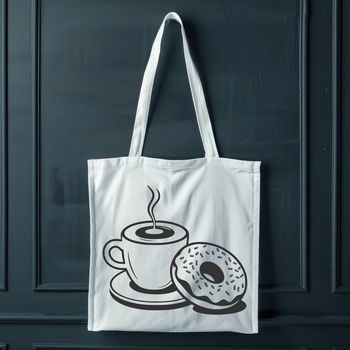A donut on a coffee cup with steam rising from the cup.