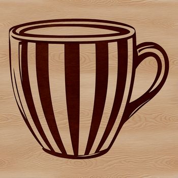 A simple illustration of a cup, suitable for use in digital design and cutting projects.