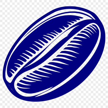 Illustration of a single coffee bean in vector format for design and crafting purposes.