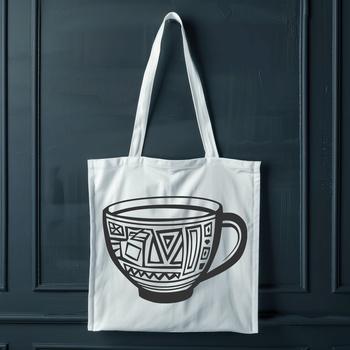 A simple illustration of a standard coffee cup, ideal for graphic design projects.