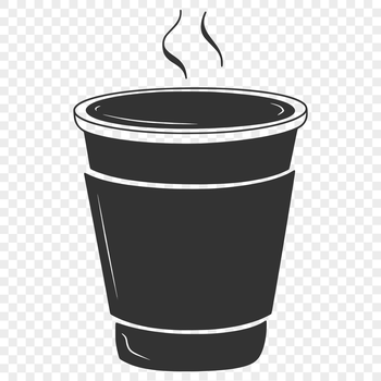A simple coffee cup design in vector format.