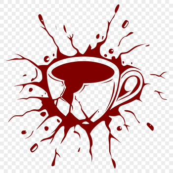 A stylized illustration of a cup, suitable for use as clip art in various design projects.