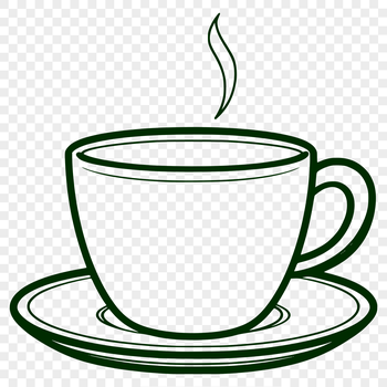 A simple illustration of a cup, suitable for vector graphics design.