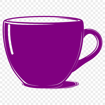 A simple cup design for various uses including graphic design, crafting, and DIY projects.
