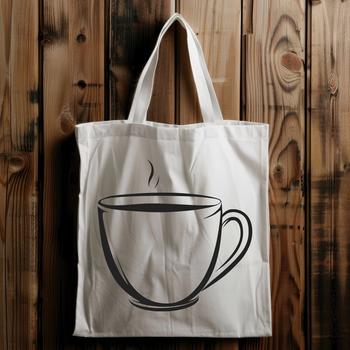 A cup made from simple lines and shapes, suitable for illustration or design.