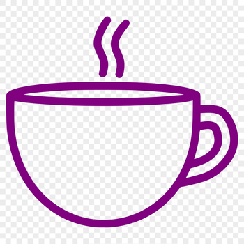 A simple line drawing of a cup with a handle, ideal for vector art and cutting machine designs.