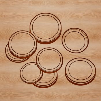 A set of digital coins in various denominations, available as a scalable vector graphic (SVG) file.
