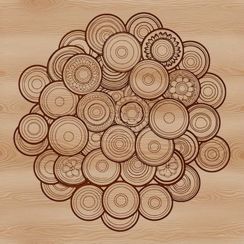 Collection of stackable digital money coins in vector format.