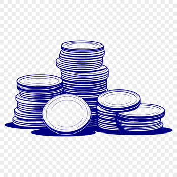 Coin collection vector graphic for crafting and design projects