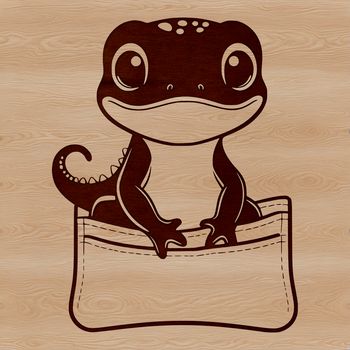 An SVG graphic featuring a detailed salamander design.