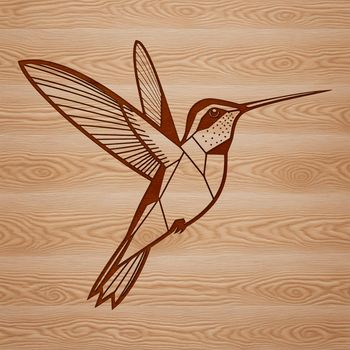 A vibrant illustration of a hummingbird in flight, suitable for vector design projects.