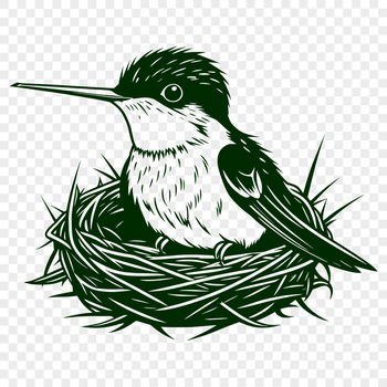 A colorful illustration of a hummingbird in flight, suitable for use as clip art or vector design.