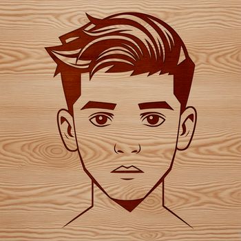 Illustrative representation of a young boy in vector format.