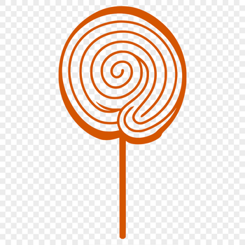 A colorful illustration of a traditional candy lollipop, created in vector format.