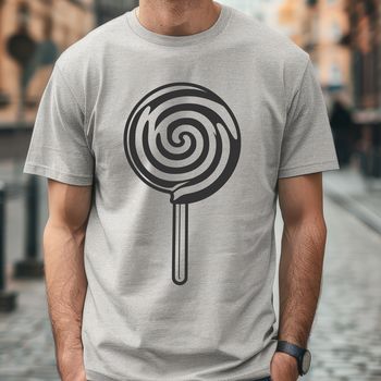 A colorful illustration of a lollipop, ideal for use in food-related designs and projects.