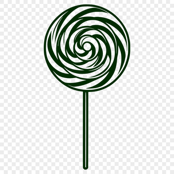 A colorful illustration of a single lollipop on a white background, suitable for digital editing or print.