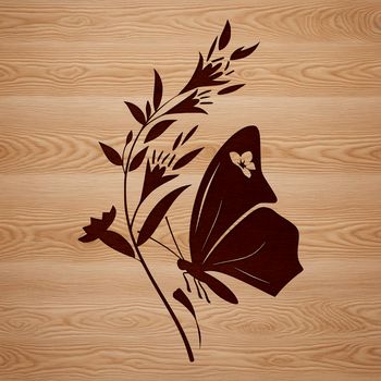 Colorful butterfly with detailed wings in flight, suitable for gardening or floral designs.
