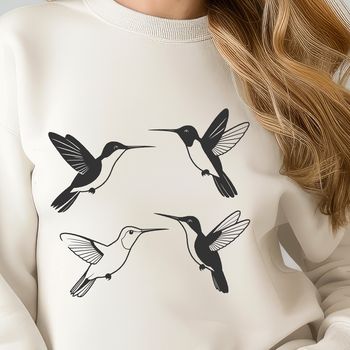 An outline design of a hummingbird, suitable for use in digital art and crafts projects.