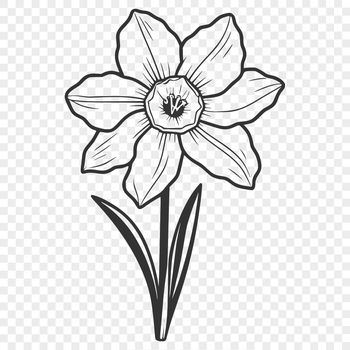 A simple illustration of a daffodil flower in various formats including SVG.