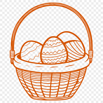 A colorful illustration of a decorated Easter egg, suitable for digital crafting and design projects.