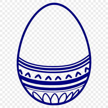A vibrant, hand-drawn Easter egg design made using vector art.