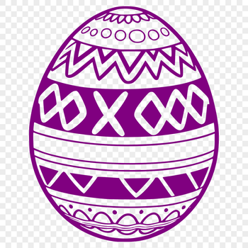 SVG illustration of a decorated Easter egg with intricate designs, suitable for vector art and cutting machine projects.