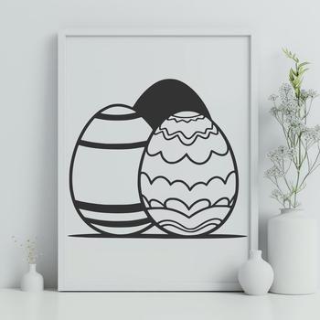 Easter egg illustration in vector format, ideal for crafting and design projects.