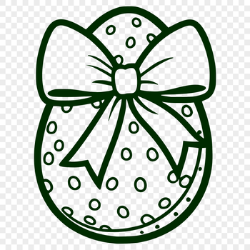 A digital clip art representation of a traditional Easter egg.