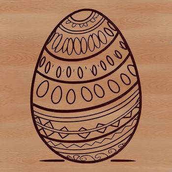 A colorful Easter-themed vector design featuring a stylized egg with decorative patterns.