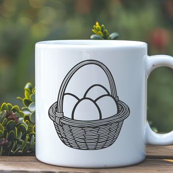 A colorful hand-drawn Easter egg design in a vector format.