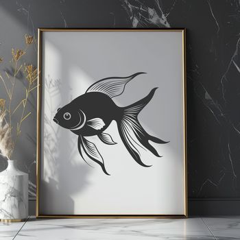 A golden-colored fish with a rounded body and vibrant fins.