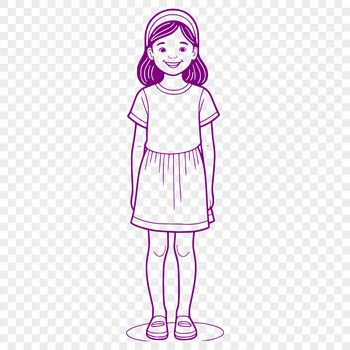 A young female silhouette created as vector art for various uses.