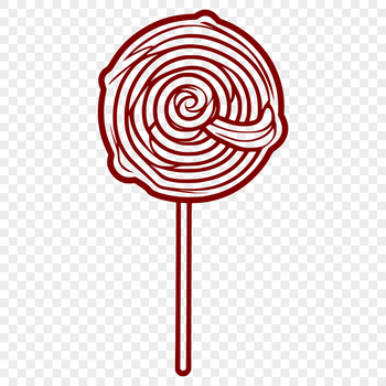 A colorful illustration of a lollipop candy stick.
