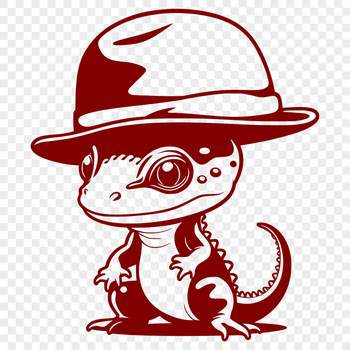 Illustrated salamander clip art in vector format.