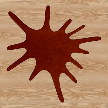 A colorful splat shape with organic texture, suitable for vector design projects.